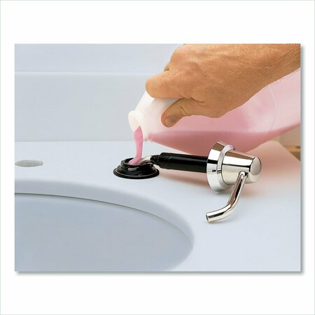 Bobrick Contura Lavatory-Mounted Soap Dispenser, 34 oz, Chrome/Stainless Steel 822